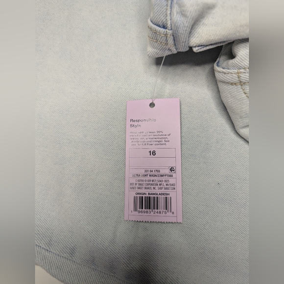 SEE DETAILS NWT - Wild Fable Size 16 Super High-Rise Tapered Jean Ultra Light - Picture 7 of 14